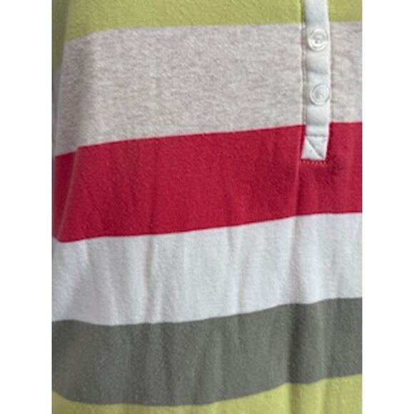 Natural Reflection Striped Short-Sleeve Shirt Size Women's Large - Picture 2 of 11